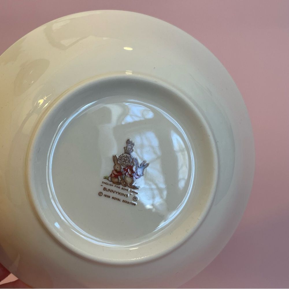 Royal Doulton Bunnykins Infant Set 2 Pieces Cereal Bowl and Mug 1994 China set - Picture 14 of 14